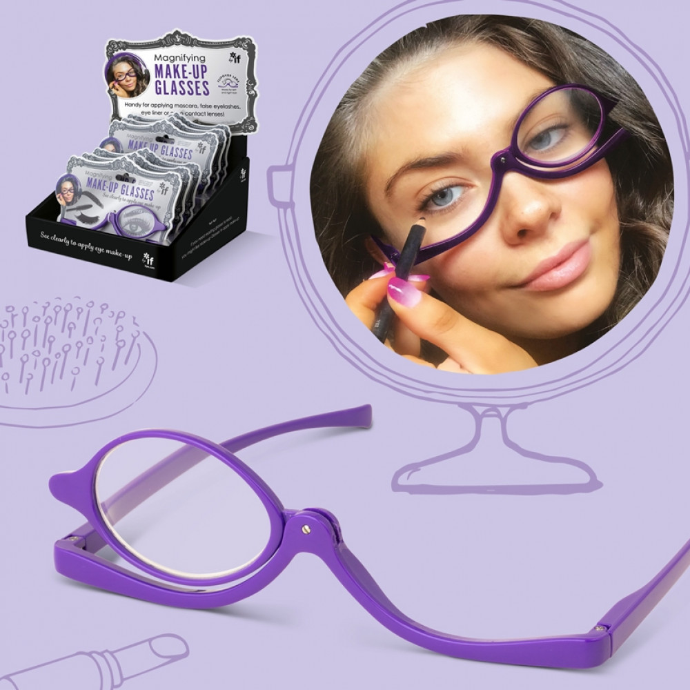 Women Magnifying Glasses Makeup Reading Glass Folding Eye Make Up Reading  Glass PC Frame +1.0